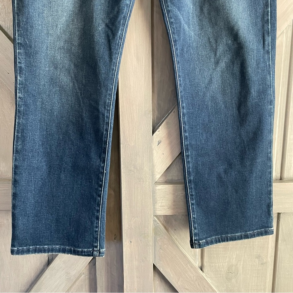 Kancan women’s mid rise slim straight denim jeans Size 13/30 twist belt loops - Picture 2 of 8